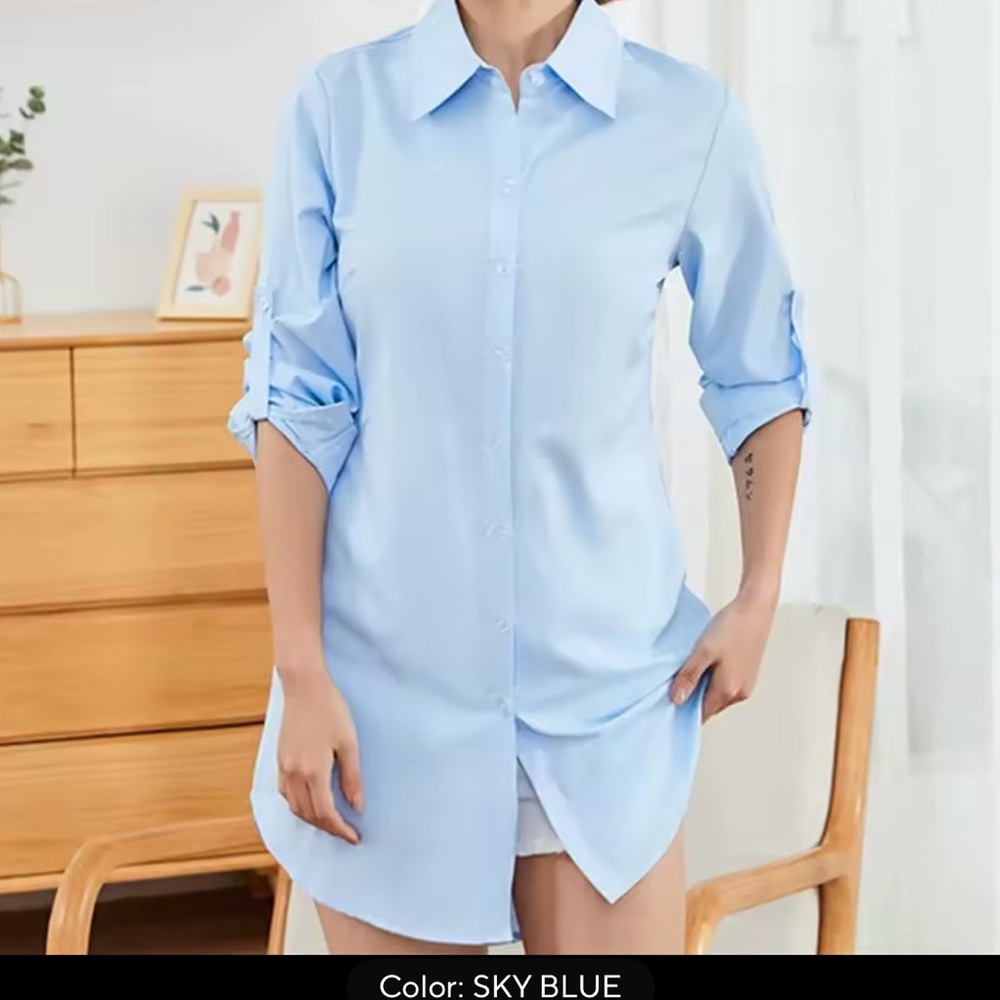 Sky Blue Button-Up Shirt